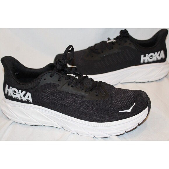 Hoka One Arahi 7 Men\'s Running Athletic Sneakers BLACK WHITE NWOB 12 main image 7